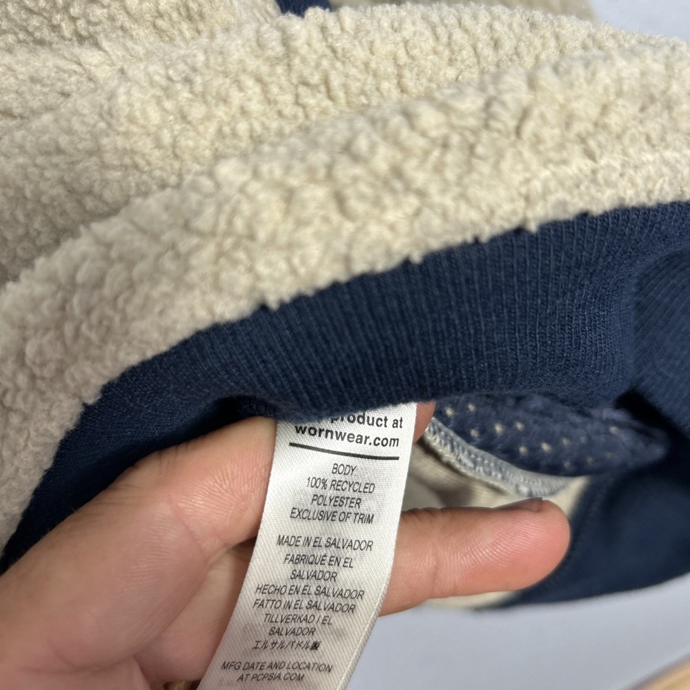 Patagonia Shearling Button Pullover Mens M Natural Fleece Sweater 26140 2022 - Picture 6 of 11